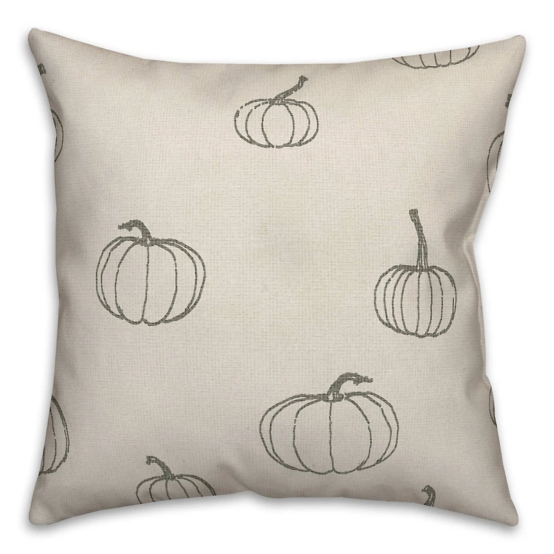 Mini Pumpkin Pattern Throw Pillow