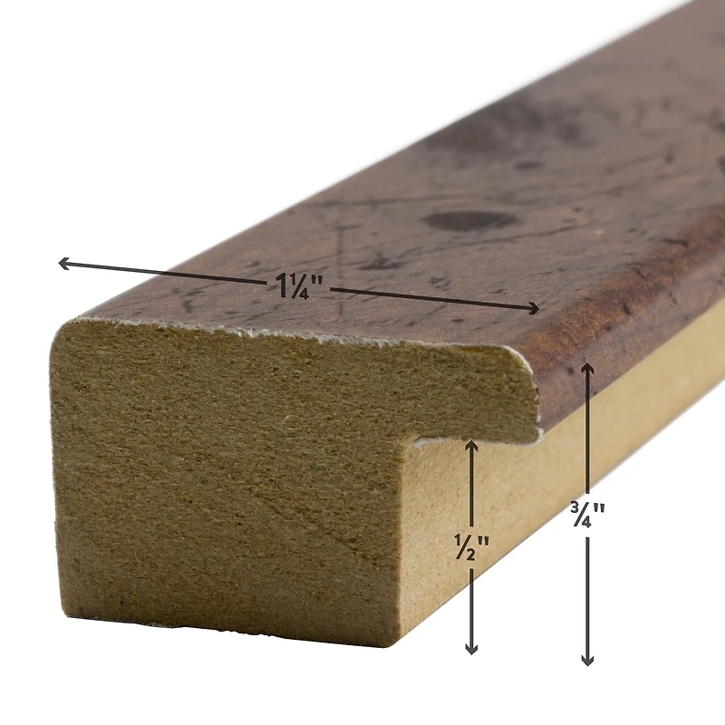 Craig Frames Bauhaus 125 Dark Walnut Picture Frame with Mat