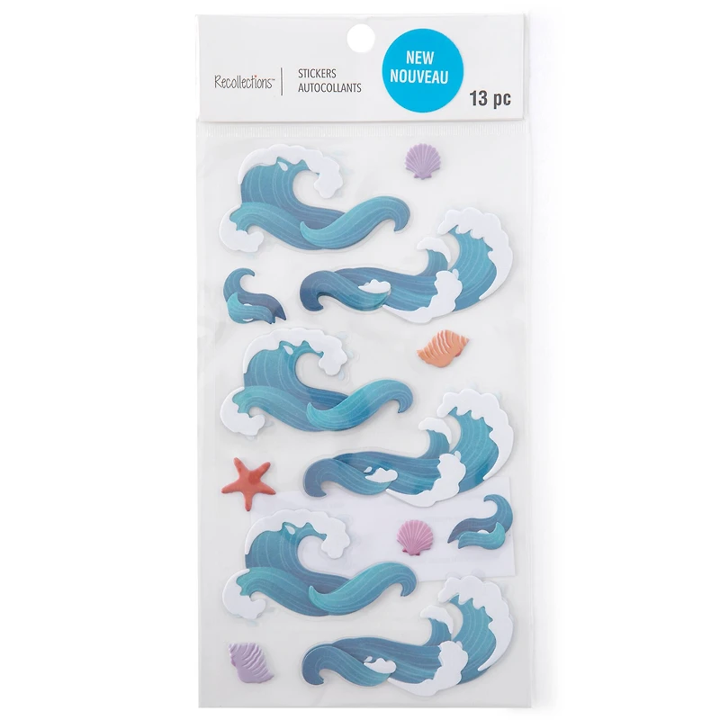 Waves & Shells Dimensional Stickers by Recollections™