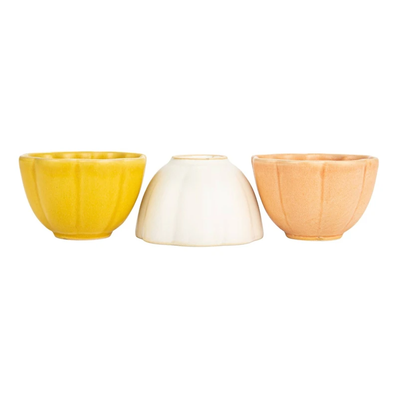 Hello Honey® 4" Flower Shaped Stoneware Bowl, 6ct.
