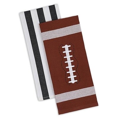 DII® Football & Stripes Dishtowels, 2ct.