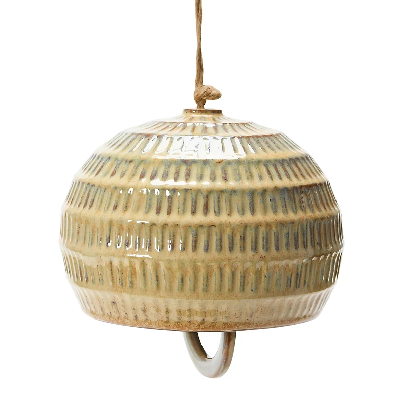 Hello Honey® 8" Stoneware Bell with Reactive Glaze