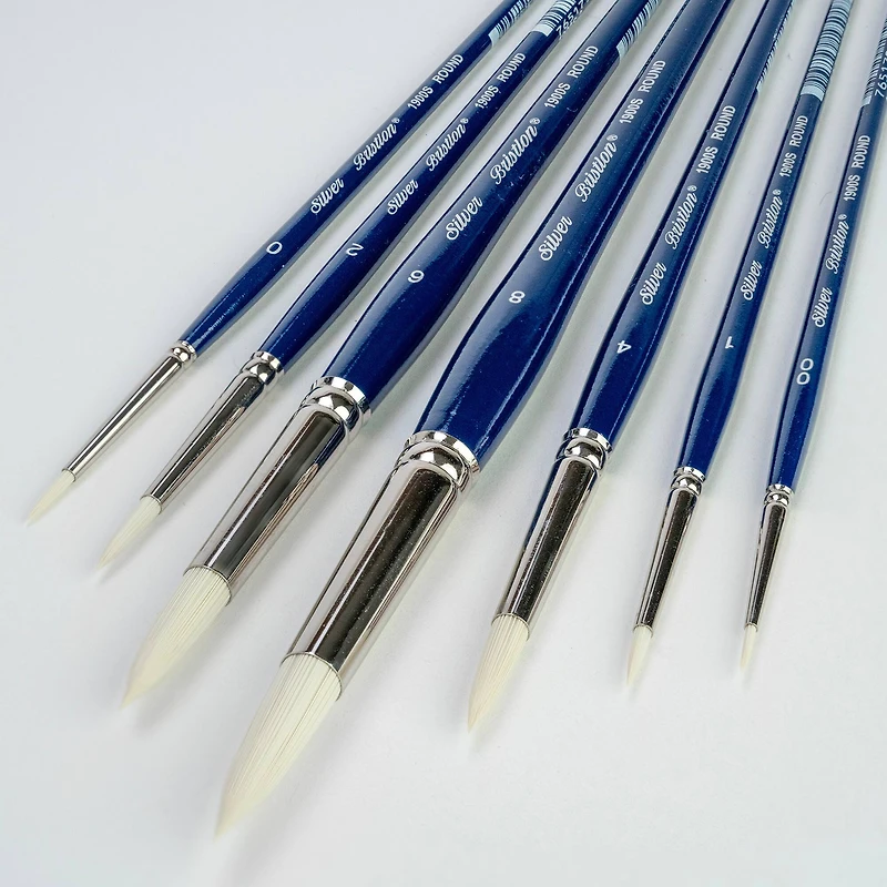 Silver Brush Limited Bristlon Short Handle Round Brushes Set