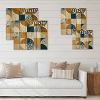 Designart - Retro Semicircles Circles and Squares