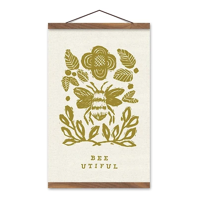 Designs Direct Beeutiful Bee Teak Hanging Canvas
