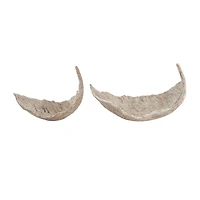 Champagne Leaf Textured Decorative Bowl Set