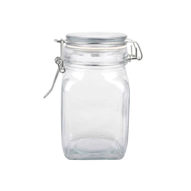 Square Glass Jar with Latch by Ashland®