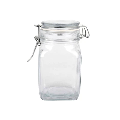 Square Glass Jar with Latch by Ashland®