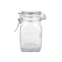 Square Glass Jar with Latch by Ashland®