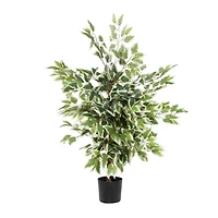Ficus Tree Artificial Decorative Foliage, 45", Green