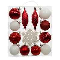 34 Pack Red & White Peppermint Lane Shatterproof Ornaments by Ashland®