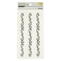 12 Packs: 3 ct. (36 total) Black Flourish Border Adhesive Rhinestones by Recollections™