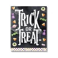 Stupell Industries Trick Or Treat Halloween Candy Canvas Wall Art