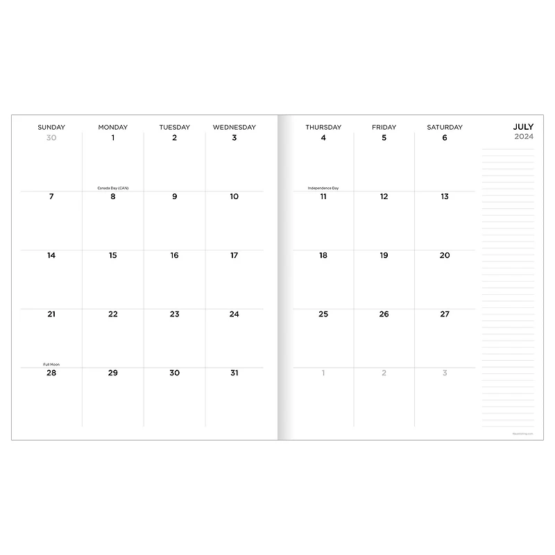 TF Publishing 2024-2025 Large Camo Monthly Planner