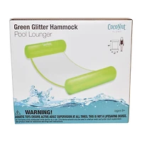 CocoNut Float 4ft. Green Glitter Hammock Pool Lounger