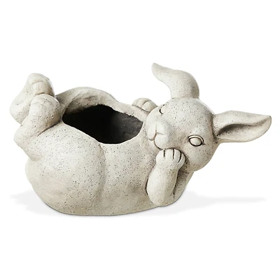 Glitzhome® 14.25" Rabbit Statue Planter
