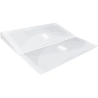 JAM Paper 9.5" x 11.5" Clear 2-Pocket Plastic Hook & Loop Closure Envelopes, 12ct.