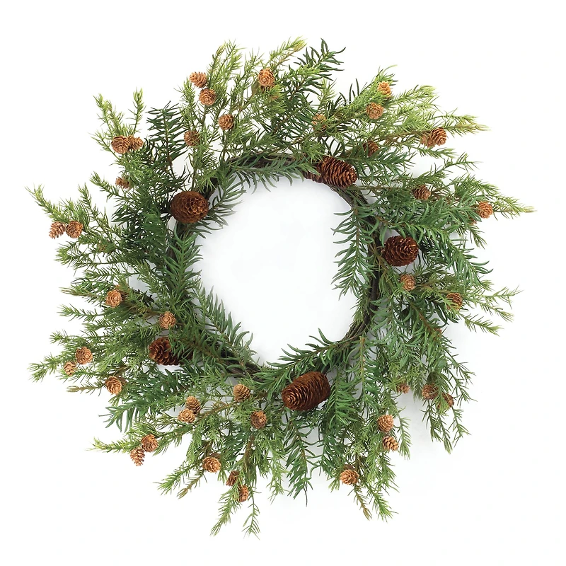 24" Pine Cone Wreath