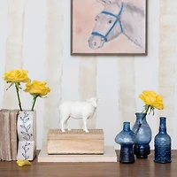 Hello Honey® 6.75" Long White Pastoral Elegance Sheep Taper Candle Holder