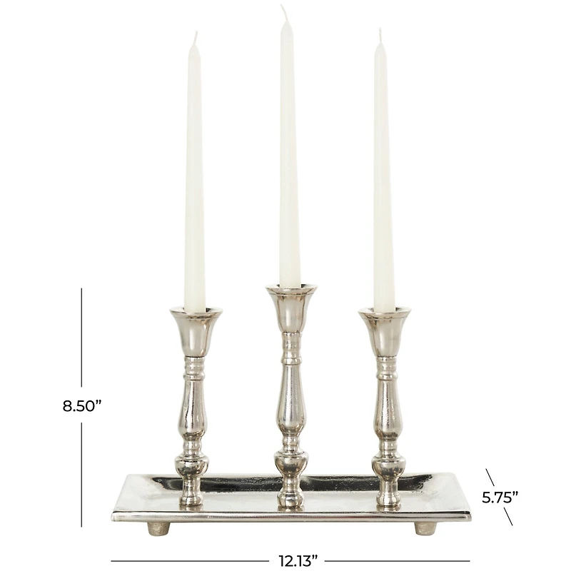 Aluminum Candle Candelabra with Candle Plate