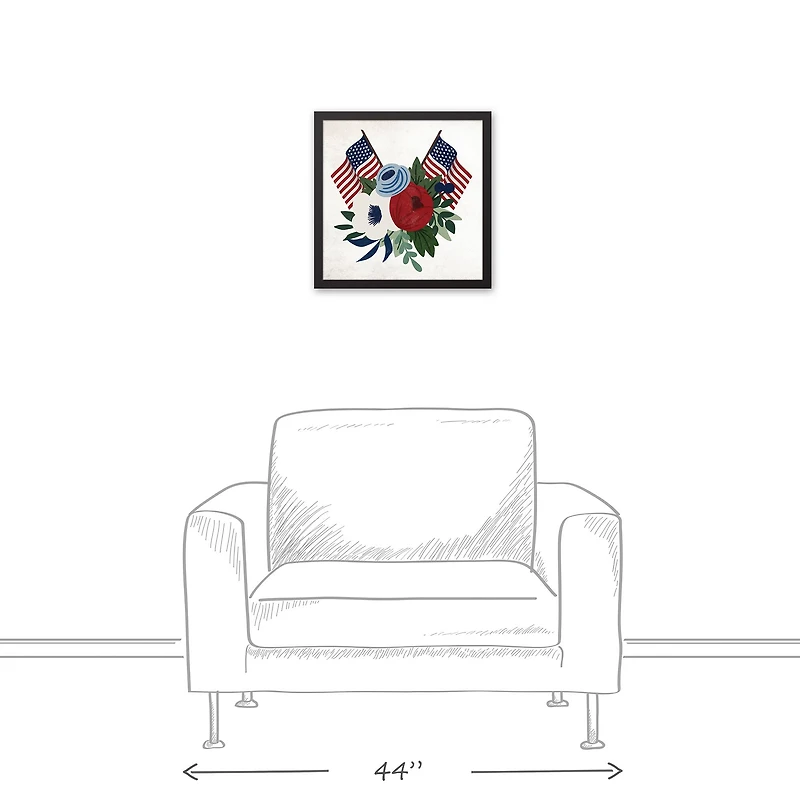 American Bouquet Black Framed Canvas