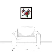 American Bouquet Black Framed Canvas