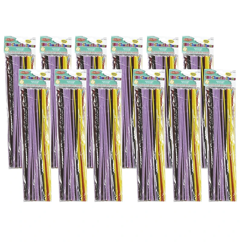 Charles Leonard Creative Arts™ Chenille Stems, 12 Packs of 100
