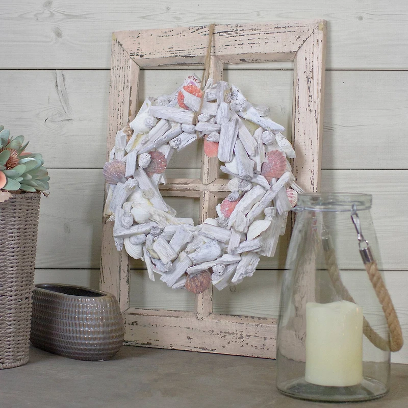 12.5" Nautical Driftwood & Seashell Summer Wreath