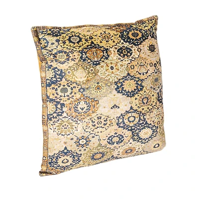 Hello Honey® 20" Multicolor Floral Ogee Design Cotton Velvet Pillow