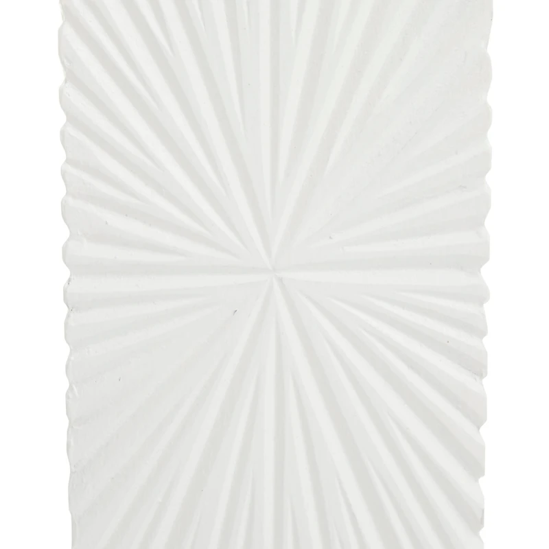 CosmoLiving by Cosmopolitan Set of 3 White MDF Contemporary Candle Holder, 12" x 4" x 4"