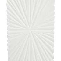 CosmoLiving by Cosmopolitan Set of 3 White MDF Contemporary Candle Holder, 12" x 4" x 4"