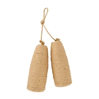 9.5" Brown Jute Buoy Coiled Rope Sculpture