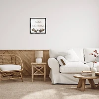 Stupell Industries Nice Caboose Bathroom Moose Antlers Floater Framed Art