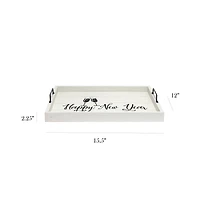 Elegant Designs™ 15.5" Happy New Year Serving Tray with Handles