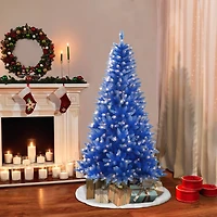 6.5ft. Pre-Lit Fashion Blue Artificial Christmas Tree, Clear Lights