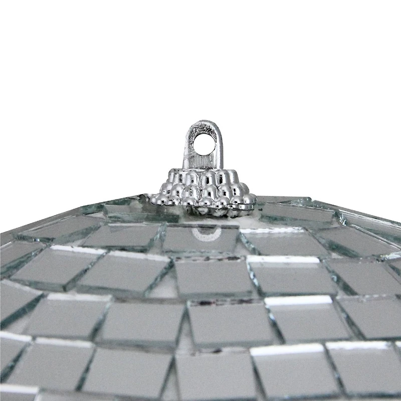 8" Silver Splendor Mirrored Glass Disco Ball Ornament