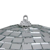 8" Silver Splendor Mirrored Glass Disco Ball Ornament