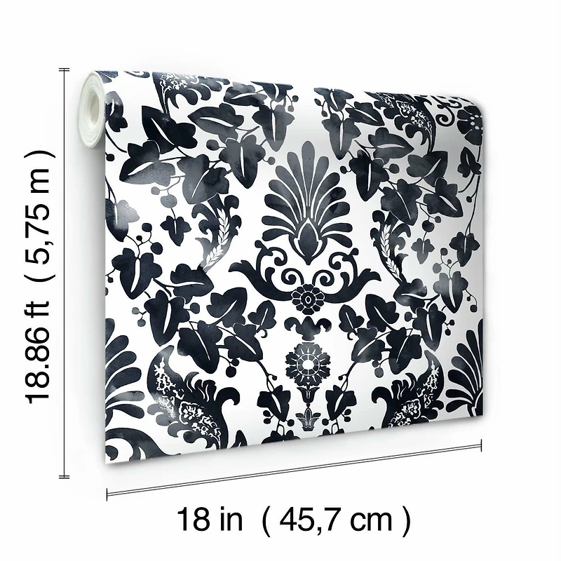 RoomMates Vine Damask Peel & Stick Wallpaper