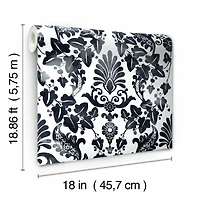 RoomMates Vine Damask Peel & Stick Wallpaper