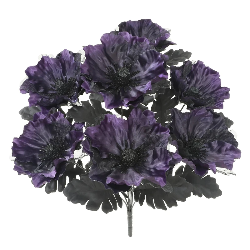 17" Purple & Black Poppy Bush by Ashland®