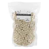 Alphabet Wooden Cube Beads, 9mm by Bead Leading™