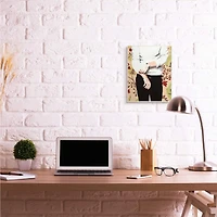 Stupell Industries Glam Man Rolling Up Sleeve over Floral Pattern Wall Plaque