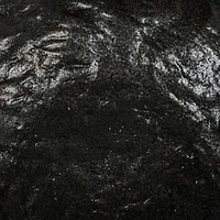 Hello Honey® 9.5" Black Stoneware Footed Plate with Handles & Reactive Glaze