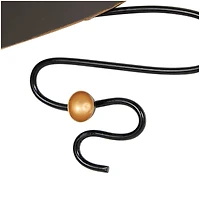 Blue Metal Sailboat Wall Decor with Black Wire Frame and White Bird Accents