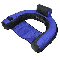 2ft. Inflatable Blue & Black U-Seat Swimming Pool Lounger