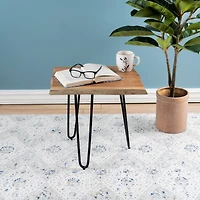 18" Iron & Wood Stool