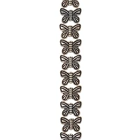 12 Pack:  Silver Plated Metal Butterfly Beads, 15mm by Bead Landing™