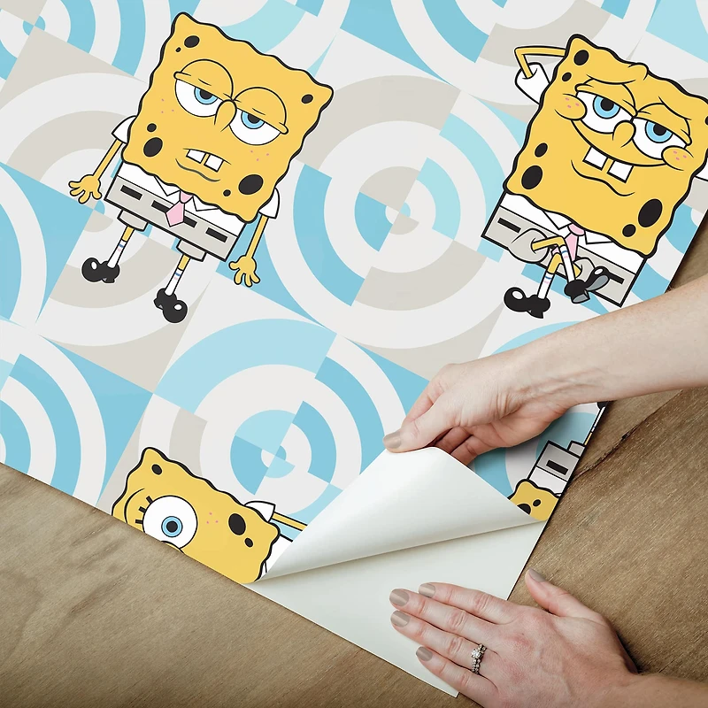 RoomMates SpongeBob SquarePants Funny Faces Peel & Stick Wallpaper
