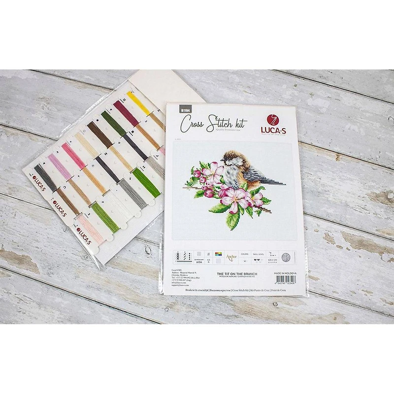 Luca-s The Tit On The Branch Counted Cross Stitch Kit