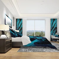 Designart 'Cyan and Grey Mixer' Modern & Contemporary Bedding Set